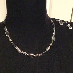 Lia Sophia necklace with matching earrings